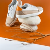 beige sneakers