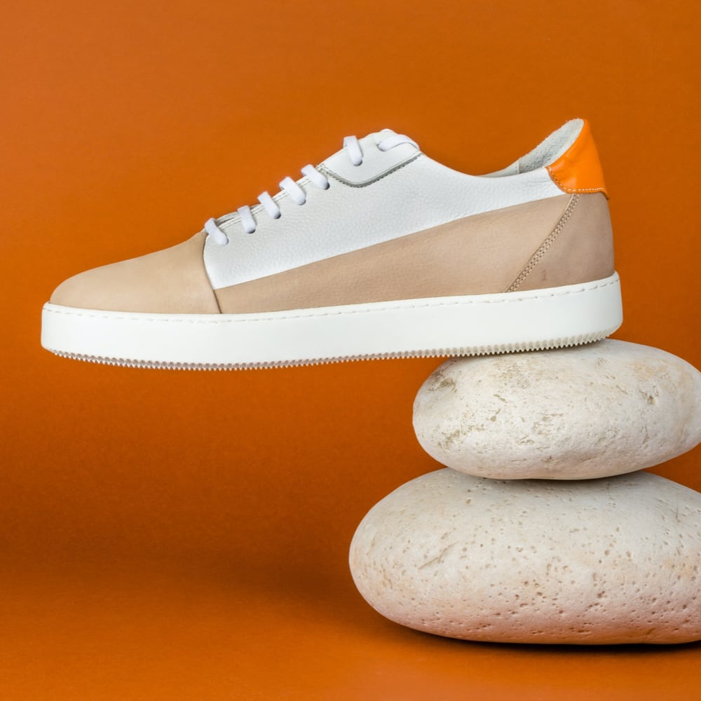 beige sneakers